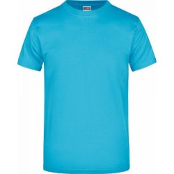 James Nicholson pánské základní triko ve vysoké gramáži bez bočních švů modrá tyrkysová