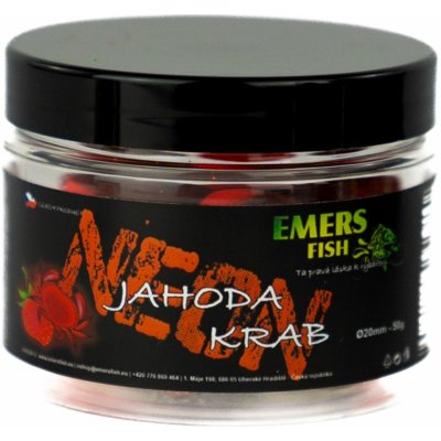 Emers Fish boilies Neonky Jahoda Krab 50g 16mm – Zboží Mobilmania