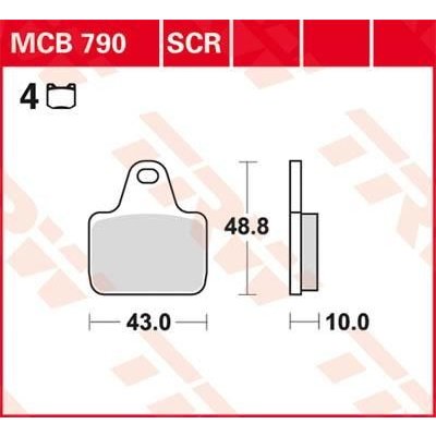 BRZDOVÉ DESTIČKY SE SLINUTOU DRÁHOU LON () MCB790SCR – Hledejceny.cz