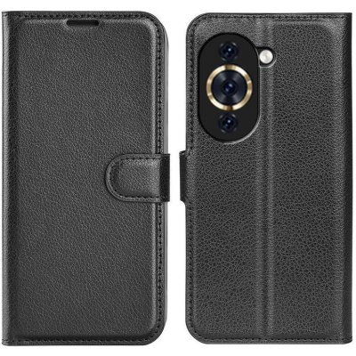 Litchi peněženkové pouzdro na mobil Huawei Nova 10 - černé – Sleviste.cz