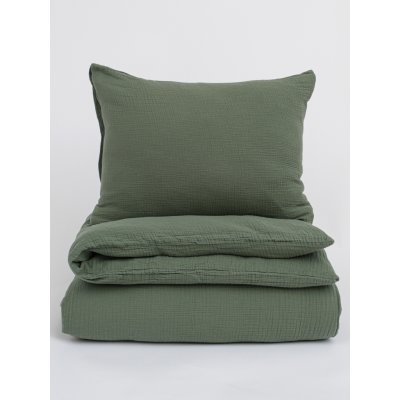 MKLuzkoviny.cz mušelínové povlečení Alexia olivová 140x200 70x90 – Zbozi.Blesk.cz