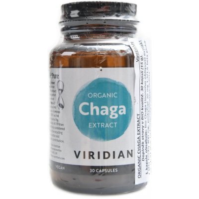 Viridian Chaga Extract Organic 30 kapslí – Hledejceny.cz