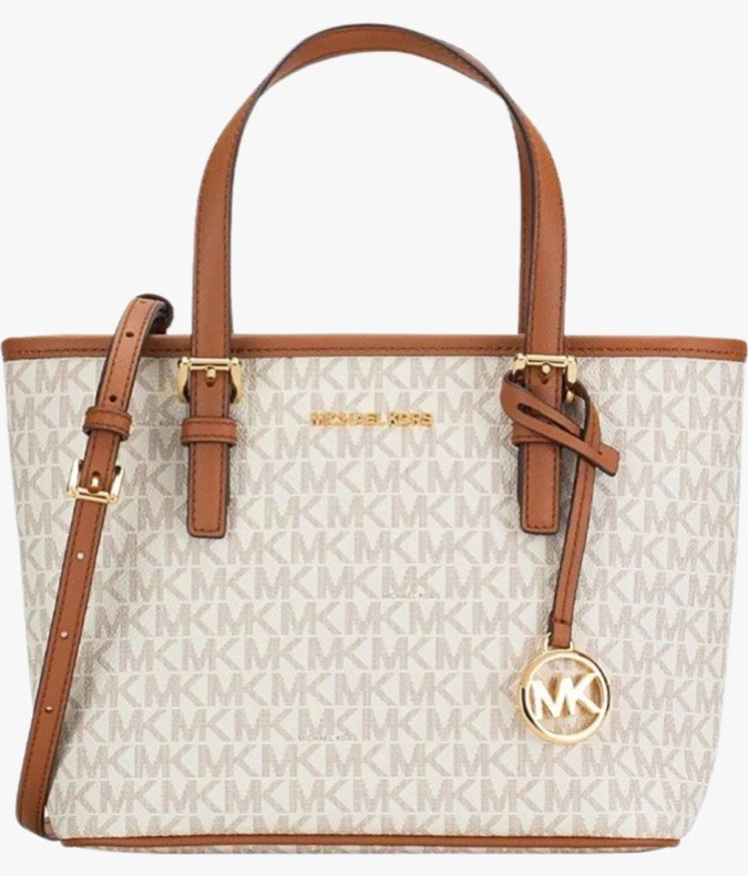 Michael Kors Jet Set Travel XS CRYL CONV TZ TOTE vanilla monogram dámská kabelka