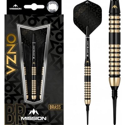 Mission Onza Darts Soft Tip Brass M4 Black & Gold 19 g