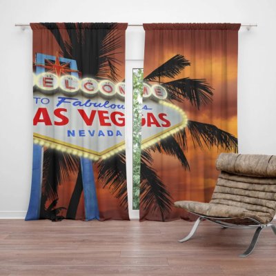 Závěsy Fabulous Las Vegas: 2 ks - 140x250 cm - Sablio – Hledejceny.cz
