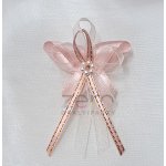 Vonička (vývazek) svatební - sv. růžová-zlatá s perlovým květem II – Zboží Mobilmania