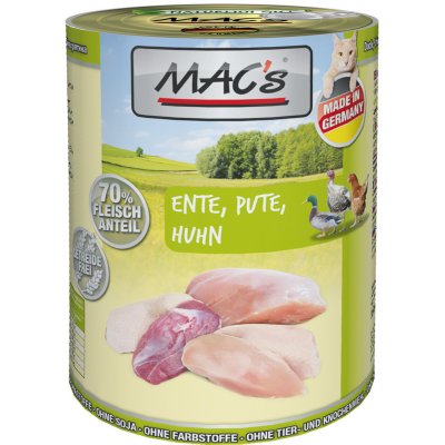 Mac's Cat masová kachní krůtí kuřecí 400 g – Zboží Mobilmania