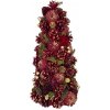 Vánoční stromek MagicHome STREND Stromček prírodný červeno-zlatý 40 cm