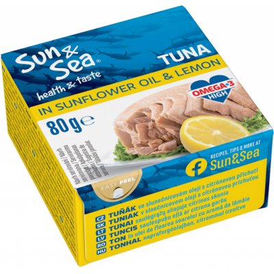 Sun&Sea Tuňák ve slunečnicovém oleji s citronem 80 g – Zboží Mobilmania