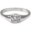 Prsteny Pattic prsten z bílého zlata se středovým zirkonem PR186040801