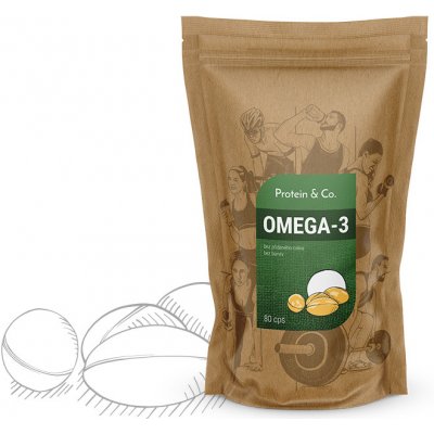 Protein&Co. Omega-3 mastné kyseliny 80 kapslí – Hledejceny.cz