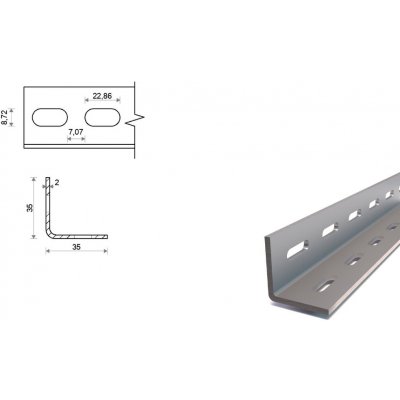 Děrovaný L profil 35x35x2 – Zbozi.Blesk.cz