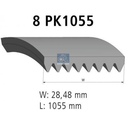 ozubený klínový řemen DT Spare Parts 2.15363 – Zboží Mobilmania