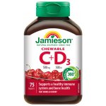 Jamieson Vitamin C + D3 500 mg 500 IU 75 pastilek – Hledejceny.cz