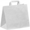 Nákupní taška a košík EcoRevolution Obaly Papírová taška s plochým uchem 320+170x270 mm bílá 250 ks