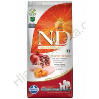 N&D Pumpkin Dog Adult Medium & Maxi Grain Free Chicken & Pomegranate 2,5 kg