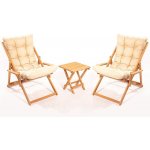 Floriane Garden Beech zahradní lounge set přírodní/bílá/béžová – Hledejceny.cz