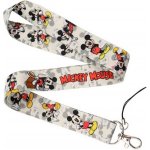 Šňůrka na krk Unique s karabinkou Mickey Mouse – Sleviste.cz