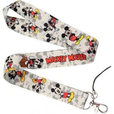 Šňůrka na krk Unique s karabinkou Mickey Mouse – Sleviste.cz