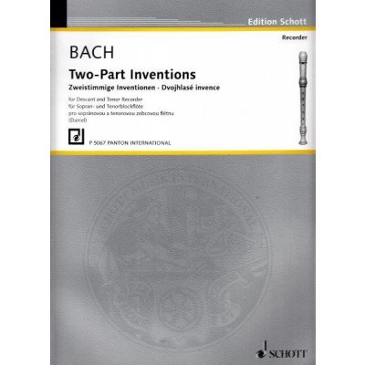 Johann Sebastian Bach Dvouhlasé invence pro 2 zobcové flétny