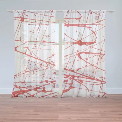 Sablio Záclony Krvavé cákance: 2ks 150x250cm – Hledejceny.cz