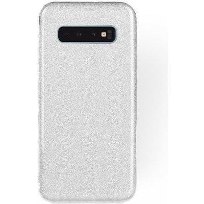 Pouzdro IZMAEL Třpytivé Samsung Galaxy S10 - Stříbrné - Typ 2