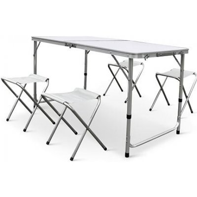 Noela Lion Zahradní piknikový set 1+4, ocel/ hliník/ MDF, bílý – Zboží Dáma