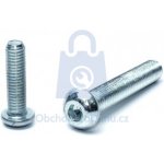 Šroub BUTTON, čočková hlava, drážka IMBUS, ISO 7380, 10.9, pozinkovaný M3 x 12, balení 500 ks – Hledejceny.cz