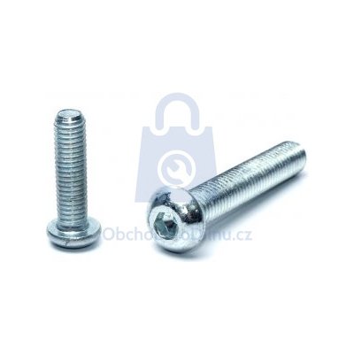 Šroub BUTTON, čočková hlava, drážka IMBUS, ISO 7380, 10.9, pozinkovaný M3 x 12, balení 500 ks – Hledejceny.cz