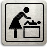 ACCEPT Piktogram přebalovací pult - stříbrná tabulka - černý tisk – Zboží Dáma