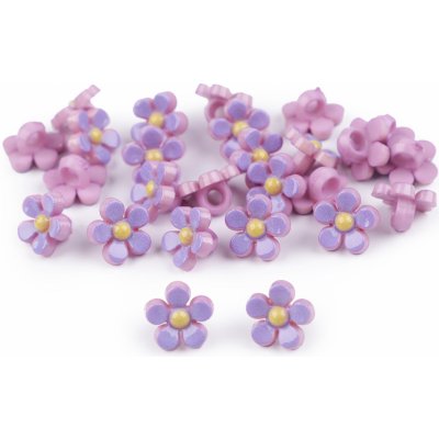 Plastový knoflík - Kytička 11mm Barva: Fialová – Zbozi.Blesk.cz