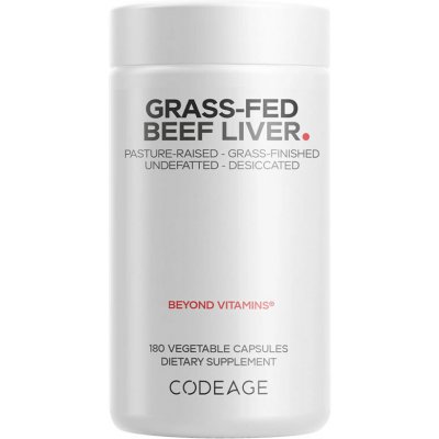 Codeage Grass Fed Beef Liver 180 Veg Kapslí – Hledejceny.cz