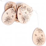 Vajíčko závěs dřevo 6ks/6cm natural – Hledejceny.cz