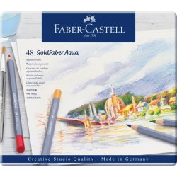 Faber-Castell 114648 Goldfaber Aqua akvarelové plechová krabička 48 ks