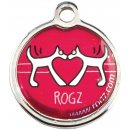 Rogz TAGZ kovová známka Red Heart 20 mm