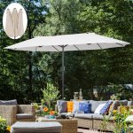 Zahradní dvojitý slunečník 460 x 270 cm GOLETO GL5000B – Hledejceny.cz