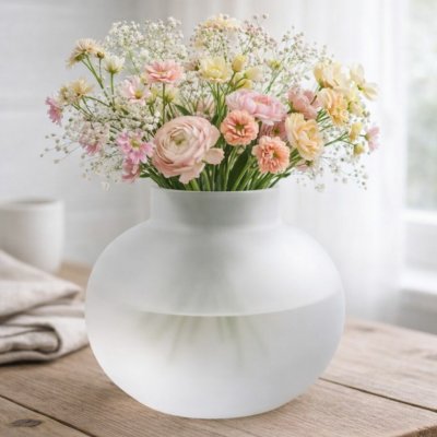 Wikholm Form Skleněná bílá váza Bubblan L – Hledejceny.cz