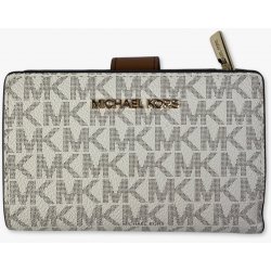 Michael Kors Jet set travel bifold zip peněženka vanilla s monogramem