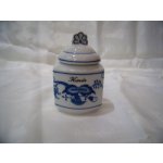 Český porcelán Dubí Cibulák kořenka s víčkem a nápisem 0,20 l – Sleviste.cz