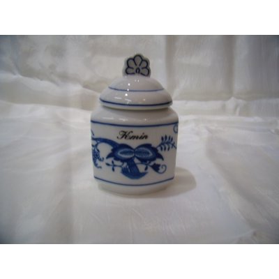 Český porcelán Dubí Cibulák kořenka s víčkem a nápisem 0,20 l – Sleviste.cz