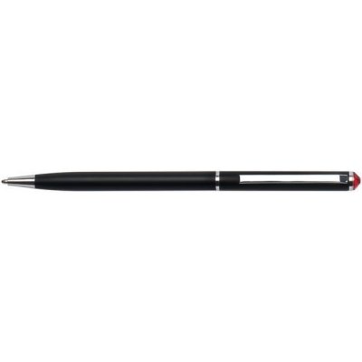 Art Crystella kuličkové pero SWS SLIM černá červený krystal Swarovski 13 cm 1805XGS507