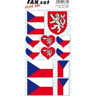Arch Tetovací obtisky na obličej i tělo Slovensko republika vlajka 8 x 15 cm 1 kus – Zboží Dáma