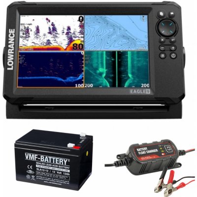 Lowrance eagle 9 se sondou tripleshot hd + baterie a nabíječka – Zboží Dáma