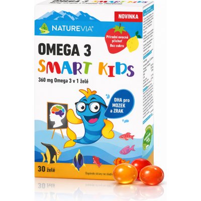 NatureVia Omega 3 Smart Kids 30 želatinových tobolek – Hledejceny.cz