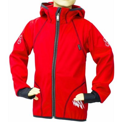 dětská letní softshellová bunda Fantom bez fleecu červená – Zboží Mobilmania