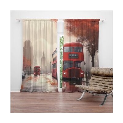 Sablio Závěs Londýn Double-decker 1: 2ks 140x250cm – Hledejceny.cz