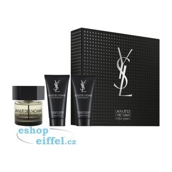 Yves Saint Laurent La Nuit de l'Homme EDT 60 ml + balzám po holení 50 ml + sprchový gel 50 ml dárková sada