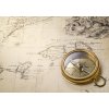 Tapety WEBLUX Fototapeta papír old compass and rope on vintage map 1732 - 43113208 starý kompas a lano na vinobraní mapě 1732 rozměry 184 x 128 cm