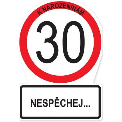 Albi Přání k narozeninám - Dopravní značka 30 let – Hledejceny.cz