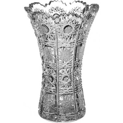 PB CRYSTAL Broušená skleněná váza Bohemia Crystal - X 80029/105mm. Bohatý brus Klasik. – Zboží Mobilmania